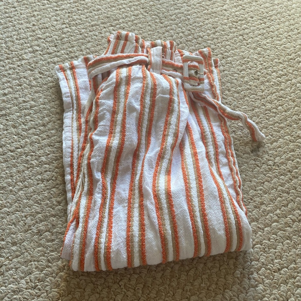Striped Orange and White Pants